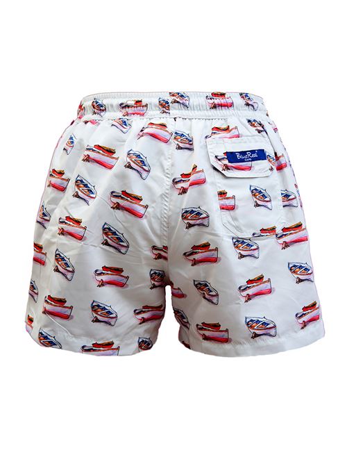 costume sartoriale da bambino con barche a remi Blue Real Capri | VARCHETTKIDSBIANCO